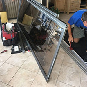 sliding glass door frame repair Southeast Edmonton